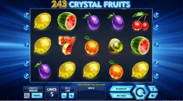 Игровой слот 243 Crystal Fruits для настоящих ценителей азартных развлечений